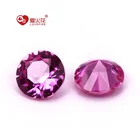 Rose red 4.5--5.5mm Round shape Wuzhou loose gemstone ruby stones for jewelry making