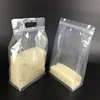 Wholesale Custom Eight Edge Sealing Transparent Hand Zipper Self-sealing Plastic Bag 2.5KG Rice Flour Food Packaging Bags