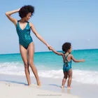 OEM wholesale mother and daughter custom one piece swimwear swimsuit