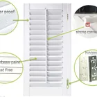 Decoration pvc plantation shutter white pvc louver window