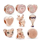 1:1 Rose Gold Charms Fit Pandora Charm Bracelet