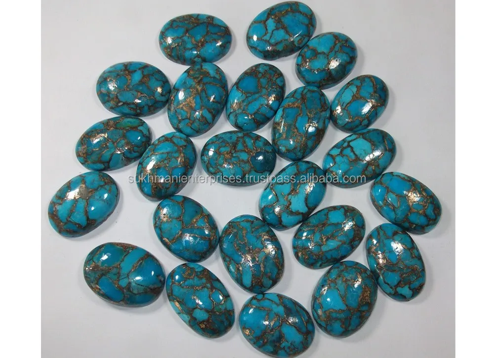 Piedra preciosa natural cobre azul turquesa piedra preciosa semi piedra preciosa al por mayor