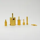 CNC turning machining industrial mechanical special steel parts gold plating service