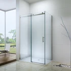 EX-806A 8mm 10mm bath corn 3 panel sliding tempered glass stainless steel shower room shower door