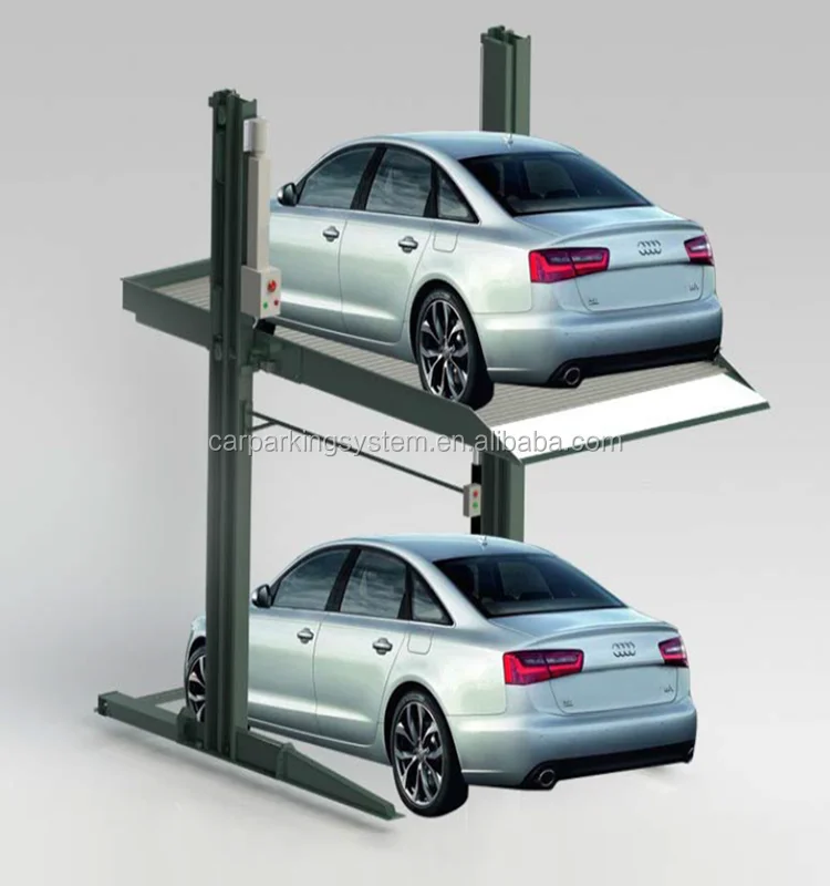 2 column simple two post car parking system 2 post parking lifts CE vertical simple 2 post hoist