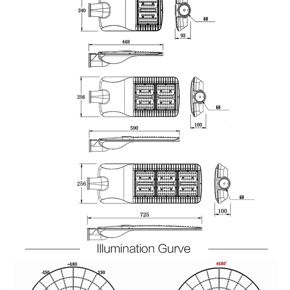 Outdoor ip65 waterproof aluminum led roadlight - ANKUX.COM