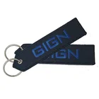 Protection Textile Superior Quality Oem Car Keychains Embroidery Airline Luggage Bag Tag Lanyard Phone Id Card Holder