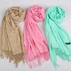 Pashmina Cheap Promotional Soft Brushed Scarf Pashmina