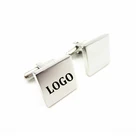 Hot sale factory price personalised custom Engravable cufflinks blank plain texas Square Cufflinks men stainless steel