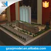 Architecture scale model with special design garden and waterscape