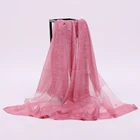 Gujun 90*190cm Silk Vviscose Garnish Diamond Pink Gradient Color Shawl Wrap