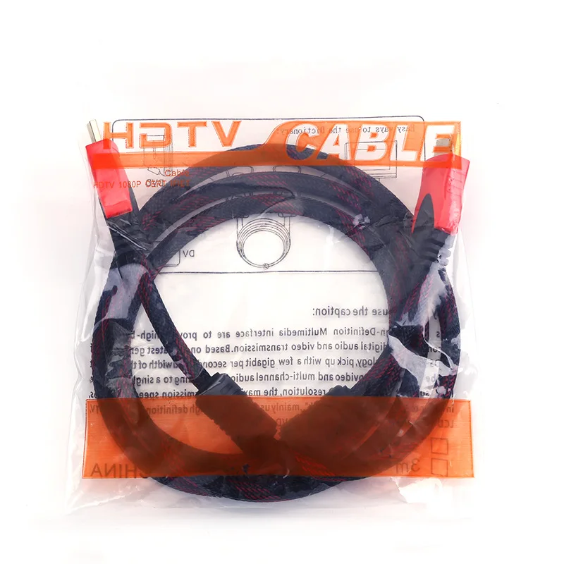 4K 3D High Speed Audio Video 1.5m red and black 18Gbps HDTV Cable - ANKUX.COM