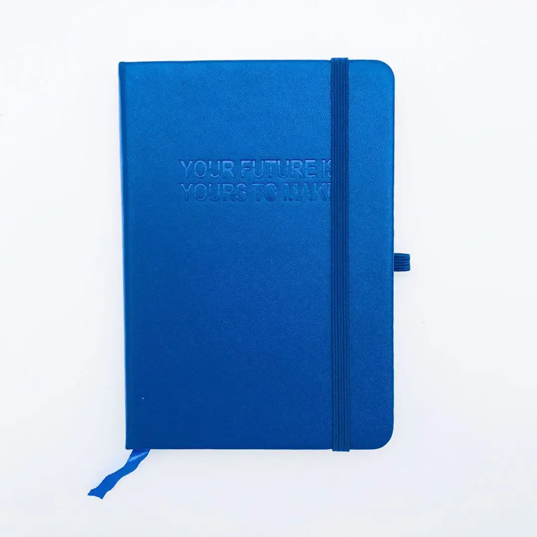 promotion gift custom color mini pu elastic notebook with pen