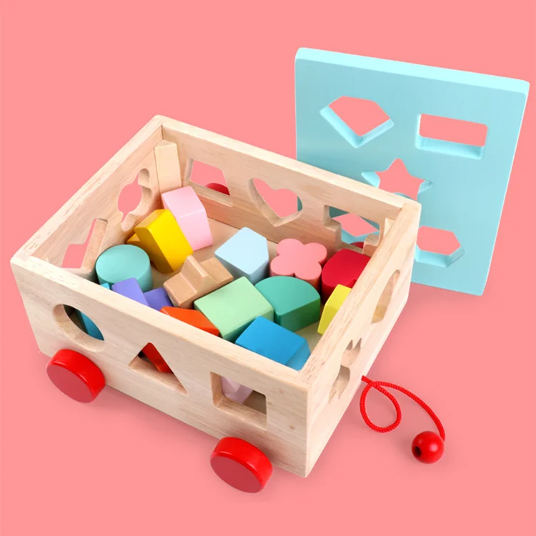 الاستخبارات مربع الاطفال الخشب شكل المعرفي و مطابقة لعبة تعليمية لعبة الشكل الهندسي كتلة