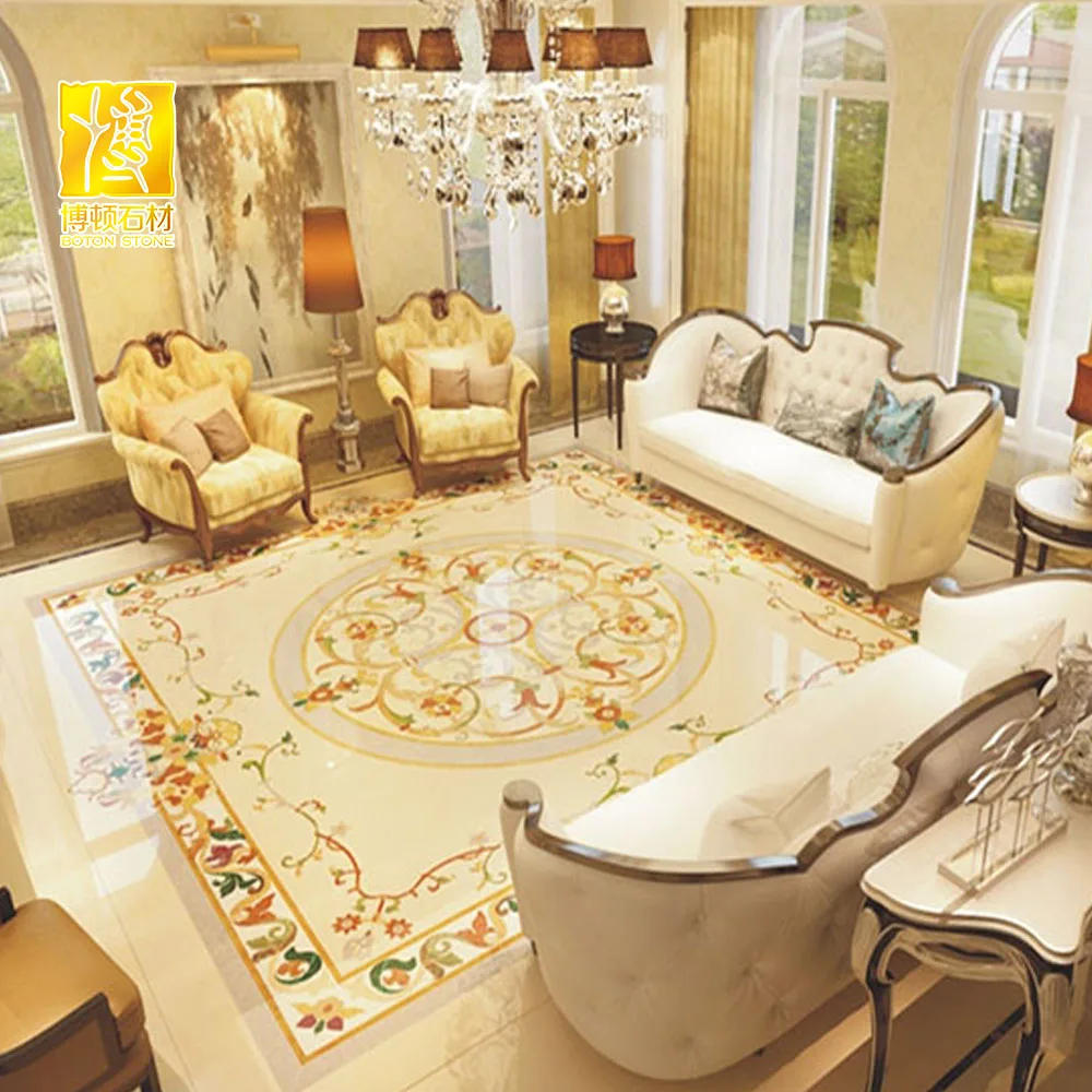 Yunfu Beliebte Royal Marmorboden Design Bilder Foyer Medaillon