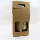 Graphic Customization 2 Gift Wine Box Packaging 2 Bottle Glass Carton Gift Wine Paper Box