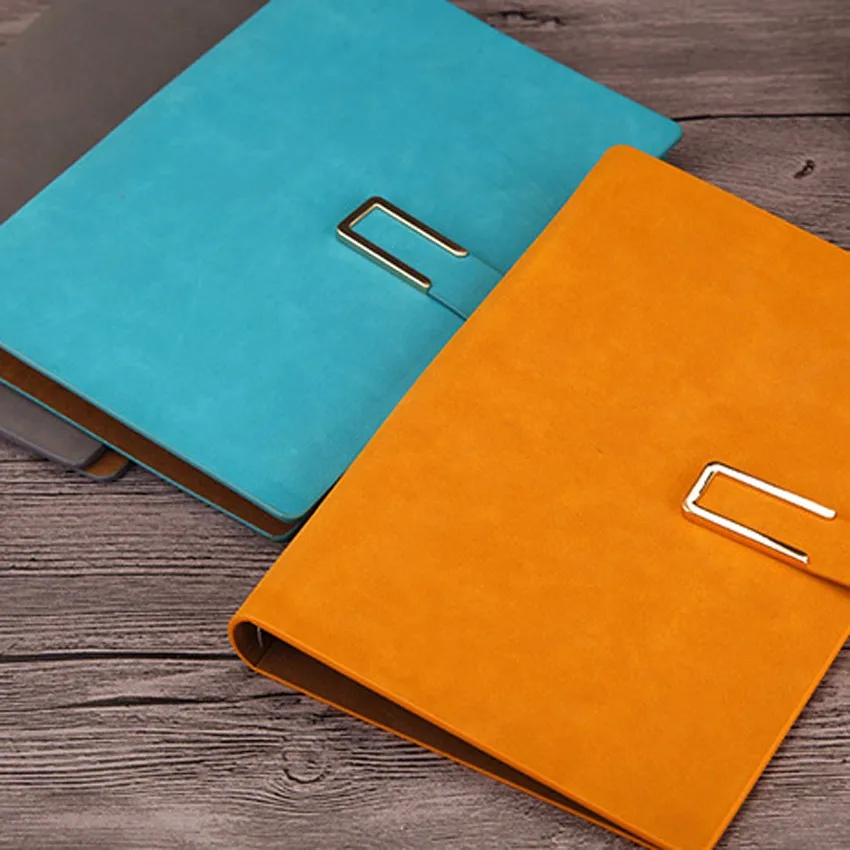 custom leather notebook 6ring binder planner with