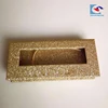 Discount with gift offer gold glitter eyelash packaging box with window