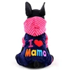Autumn Winter Pet Dog Clothes Warm Dog Coat Hoodies I Love Papa Mama Puppy Chihuahua Costume Clothing