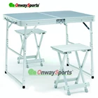 Outdoor Furniture Table with Camping Onwaysports Aluminium Outdoor Folding Camping Table with Stools OW-N60