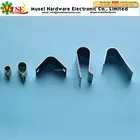 V Shape Beryllium Copper Battery Flat Spring Clip, OEM PCB Electrical Metal Contact Clips