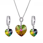64889 xuping luxury love heart imitation jewelry set, italian jewellery, crystals from Swarovski