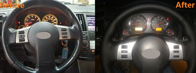 MEWANT Black Artificial Leather Car Steering Wheel Cover for Infiniti FX FX35 FX45 2003-2008 Nissan 350Z 2003-2009 Accessories