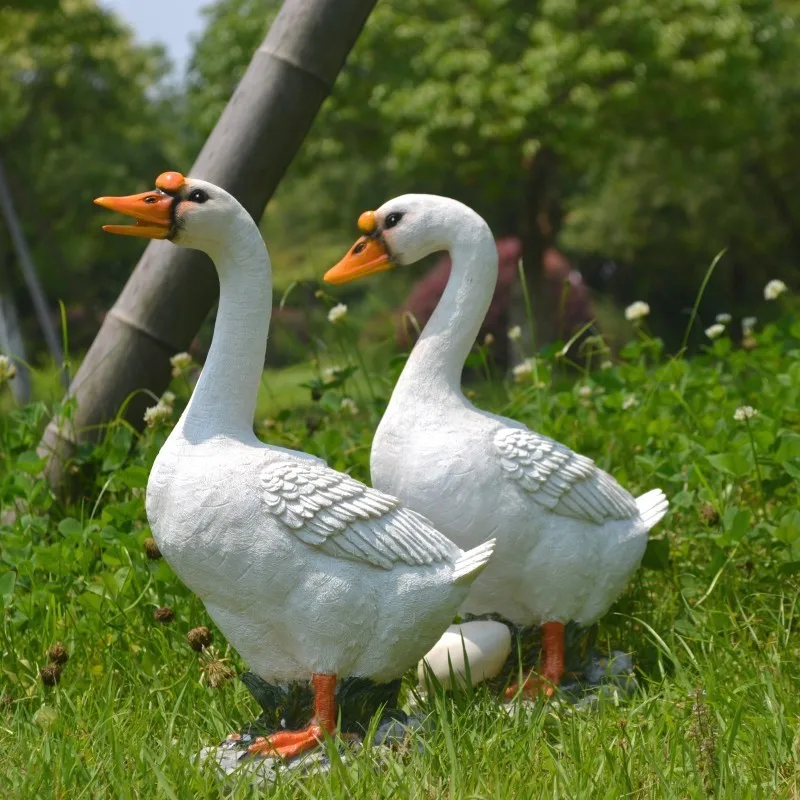 Country Style Garden Decorative Resin Goose Statue Figurine Buy Resin