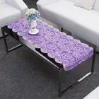 Custom design silver lace flower 50cm*20m color stamp sliver PVC anti-slip embossed eco-friendly table cloth