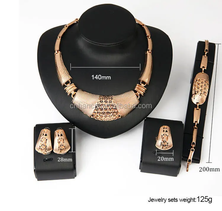 african beads jewelry sets gold color necklace earring bracelet