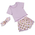 High quality baby wear summer boutique pompom short pettiset children cotton clothing outdoor set in stock