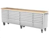 Giant stainless steel heavy duty 96 inch 24 drawer tool chest workbench for organize your workshop or garage