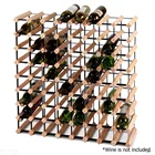 Pine Wine Wooden Bottle Rack Commercial 72 Bottle Solid Pine Wood Wine Display Rack For Home Supermarket
