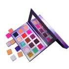 Empty custom paper make up cosmetics makeup bulk glitter eyeshadow palette with mirror and logo