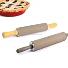 Wholesale Wooden Kitchen Baking Tools Non-stick Bakeware Accessories Silicone Wood Rolling Pin