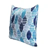 Decorative embroidered floral pillow blue soft throw pillows