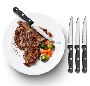 6 pcs steak knife stainless steel blade pp handle steak knife