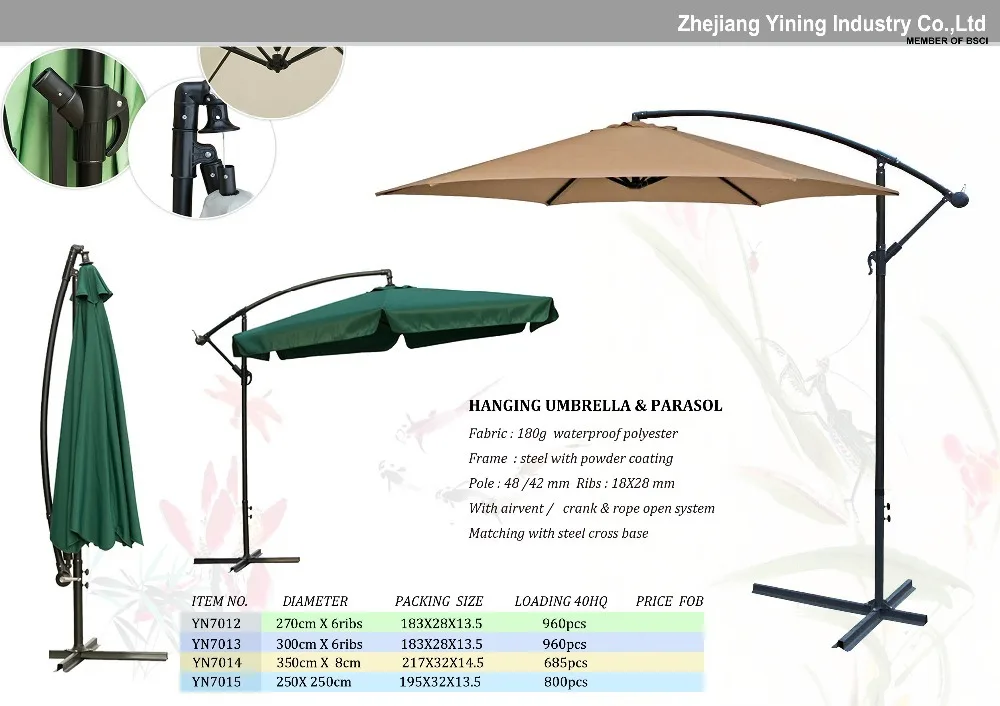 ラウンド3mガーデンの傘クランクオープン屋外傘パラソル昇進10フィートパティオパラソル傘メーカー中国仕入れ・メーカー・工場