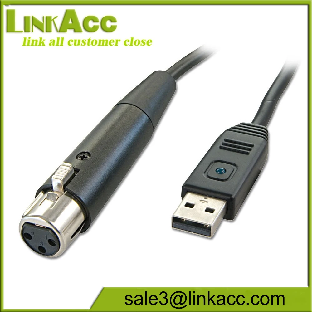 5m USB XLR Microphone Cable - idealCable.net