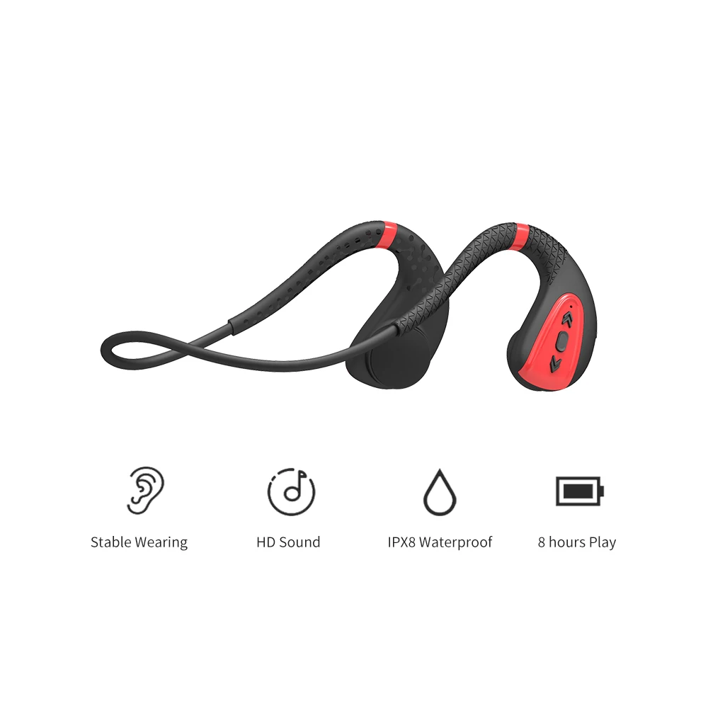 Amazon New Technology Bone Conduction Bluetooth Headphone ipx8 ipx7 waterproof running headphones - ANKUX.COM