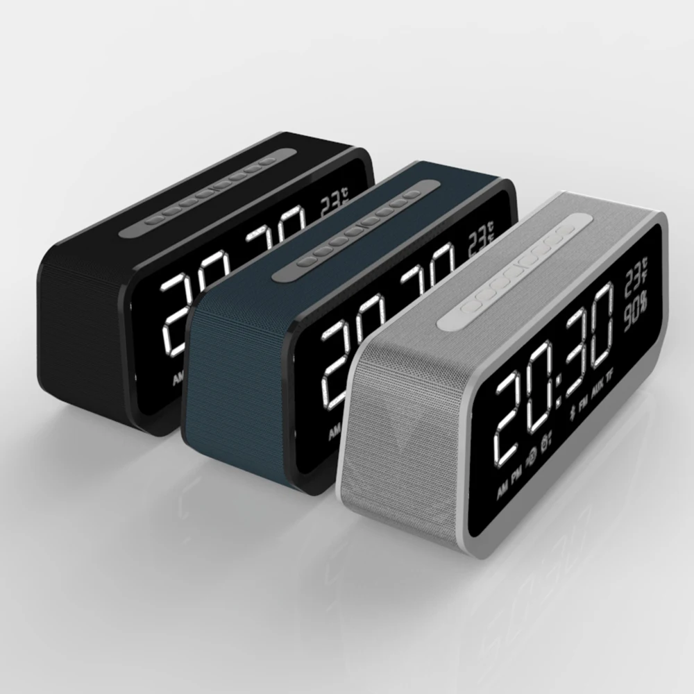 2019 LED Digital Alarm Clock USB Wireless Bluetooth Speaker Support Aux TF Office Bedroom Snooze Display Time Home Decor - ANKUX.COM