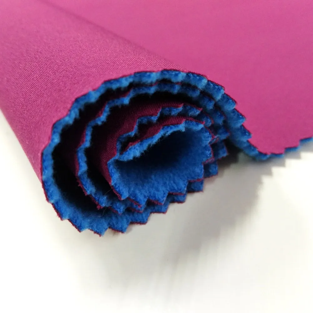 Custom Color 100d 40d Polyester Spandex Four Way Stretch Fabric Bonded