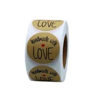 Cheap Customized Handmade with Love Adhesive Food Packaging Label Sticker