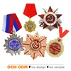 die casting zamac miraculous custom iron brass gold nickle bronze plating military medal honor with ribbons
