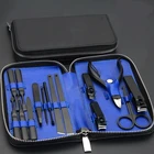 Nail Clipper Travel Set, 12 in 1 Stainless Steel Professional Manicure Pedicure & Grooming Kits with Leather Case