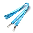 Woven Polyester Basketball Metal Hook Custom Printed Cord Thin Blue Line Lanyard With Safty Release