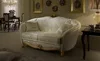 Romantic And Charming Classic Solid Wood Upholstery Love Sofa/Two Seater Sofa(MOQ=1 SET)