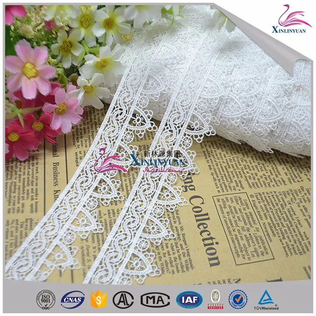 Designs polyester chantilly lace trim