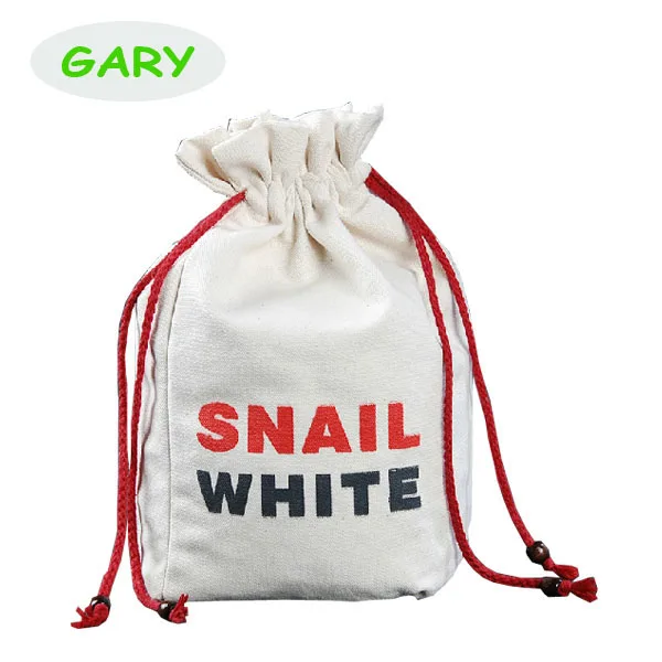 custom made printed drawstring cotton red dates nut christmas