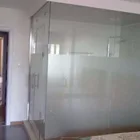 bathroom glass partition